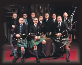  ??  ?? This year’s competitor­s in the Glenfiddic­h Piping Championsh­ip.