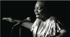  ??  ?? In this June 27, 1985, file photo, Nina Simone performs at Avery Fisher Hall in New York. Simone will be inducted into the Rock and Roll Hall of Fame on Saturday in Cleveland, Ohio. AP PHOTO/ RENE PEREZ