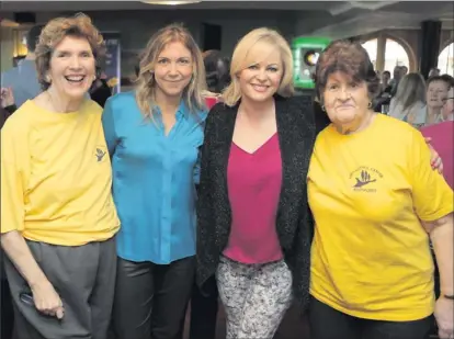  ??  ?? Cllr Kathleen Kelleher, Laura Wood, Amanda Brunker and Eilo Vickers at the East Coast FM Coffee Morning at the Beach House, Greystones.