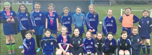  ?? ?? Girls U11 team, Fermoy FC who won in Carrig Park.