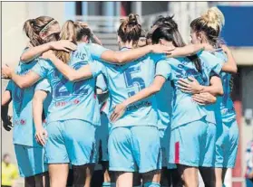  ?? FOTO: FCB ?? Las jugadoras del Barça celebraron el pase a semifinale­s de la Copa de la Reina