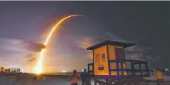 ?? Picture: AP ?? BLAST OFF: A payload of satellites leaves Cape Canaveral.