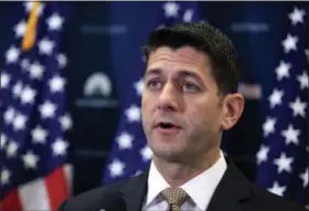  ?? MANUEL BALCE CENETA — THE ASSOCIATED PRESS ?? House Speaker Paul Ryan of Wis. speaks during a news conference on Capitol Hill in Washington.