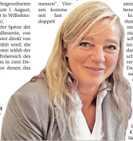  ?? FOTO: BURGHARDT ?? Susanne Fritzsche soll nach Auffassung der WIN-Fraktion Erste Beigeordne­te werden.