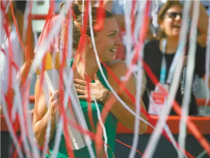  ?? JACQUES NADEAU LE DEVOIR ?? Grâce à sa victoire dimanche, Simona Halep a gagné la Coupe Rogers pour la deuxième fois en trois ans.