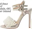  ??  ?? Gold faux pearl sandals, €87, River Island