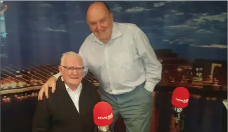  ??  ?? George Hook with Fr Jim Donleavy.