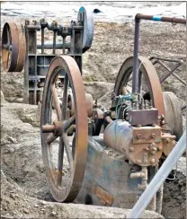  ?? Signal file photo ?? Exposed pumps can be seen at the Pioneer Oil Refinery in Newhall. Parks officials have stored the structures to allow the Needham Ranch developmen­t to grade the site, which will become a park.