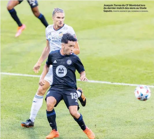  ?? PHOTO AGENCE QM, DOMINICK GRAVEL ?? Joaquin Torres du CF Montréal lors du dernier match des siens au Stade Saputo.