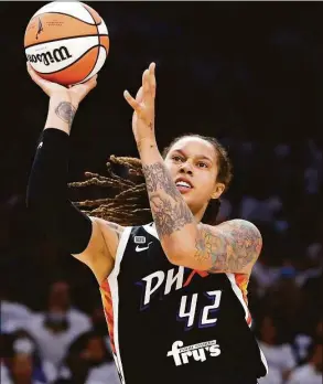  ?? Ralph Freso / Associated Press ?? Brittney Griner is nearing the three-month mark of her detention in Russia, with no timetable for her release.