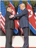  ?? AP ?? Trump y Kim Jong-un, reunidos el 12 de junio en Singapur.
