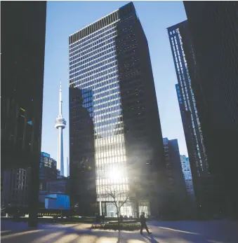  ?? COLE BURSTON/GETTY IMAGES ?? The Canadian Council of Business Leaders Against Anti-black Systemic Racism has begun an initiative to foster anti-racism efforts and increase diversity. Above, Toronto’s Financial District.