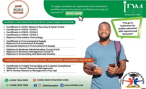 IDM June intake now open - PressReader
