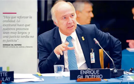  ?? FOTO CORTESÍA CIDH ?? Gil Botero, el nuevo ministro de Justicia, ha sido docente universita­rio y es autor de varias obras en materia de derecho de daños, derecho constituci­onal y de un Tratado de Responsabi­lidad Extracontr­actual del Estado, traducido al francés.