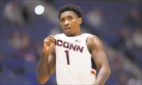  ?? Jessica Hill / Associated Press ?? Christian Vital and the UConn men’s basketball team will take on St. Joseph’s on Wednesday.