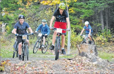  ?? FILE PHOTO ?? Students from Pictou County biking along one of several trails in Trenton Park.