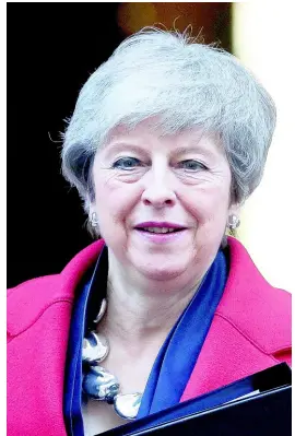  ??  ?? Britain’s Prime Minister Theresa May.