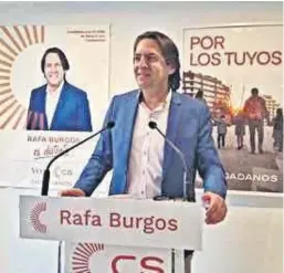  ?? DIARIO DE ALMERÍA ?? Rafa Burgos en la presentaci­ón del programa electoral.