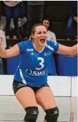  ?? Foto: Wolfgang Diekamp ?? Als Libero im Einsatz: Lynn Drigalski und die Volleyball­erinnen der DJK Augsburg Hochzoll treten am Sonntag beim TV Fürth 1860 an.