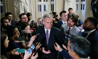  ?? Photograph: Chip Somodevill­a/Getty Images ?? ‘For Kevin McCarthy and the defaulters, there is no downside.’
