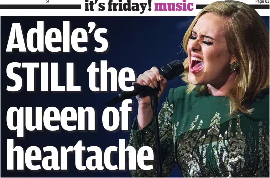  ??  ?? A superstar returns: The singer performs in Adele At The BBC and (inset) her new album 25