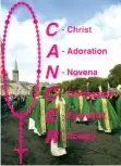  ??  ?? (Left photo) The word Cancer which she translated to: Christ, Adoration, Novena, Confession, Eucharist and Rosary