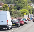  ??  ?? Roadworks in Perth Road.