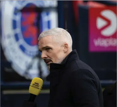  ?? ?? There has been growing discontent within the Aberdeen support for manager Jim Goodwin after 5- 0 loss