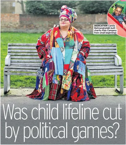  ??  ?? DEDICATION Camila Batmanghel­idjh built
charity Kids Company from small beginnings