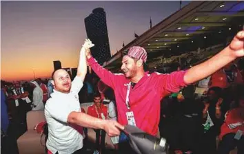  ?? Virendra Saklani/Gulf News ?? ■ Athletes enjoy the moment during the closing ceremony of the Mena Special Olympics Games in Abu Dhabi yesterday.