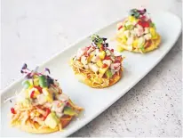  ??  ?? Tuna ceviche tostadas at Coast Beach Club & Bistro, Centara Grand Beach Hua Hin.