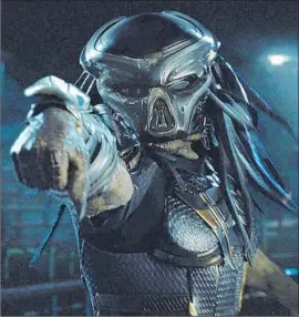  ?? 20th Century Fox ?? “THE PREDATOR” debuts with $24 million in the U.S. and Canada — good enough for No. 1, despite coming in below analysts’ and the studio’s prediction­s.