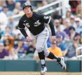  ?? ROSS D. FRANKLIN/AP ?? Andrew Vaughn runs to second base agaisnt the Colorado Rockies during the second inning of a spring training game Sunday.