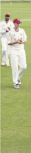  ?? Tony Greenwood ?? Church captain Levi Wolfenden (left) struck a quickfire century against Ramsbottom on Sunday