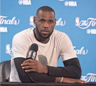  ??  ?? The Cavaliers’ LeBron James has not been one to avoid commenting on social issues. KYLE TERADA, USA TODAY SPORTS