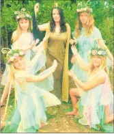 ?? PICTURE / SUPPLIED ?? The intriguing twists andTitania, Queen of the Fairies (Georgia Norman), with some of her retinue — Elizabeth Esscher (left), Grace and Sky Gundry, and India Tara Bromley-Roche.