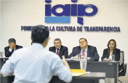  ??  ?? Impdsfsd. Una investigac­ión de la Revista Factum reveló que el IAIP envió datos confidenci­ales a Casa Presidenci­al.