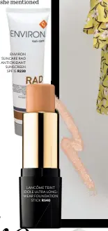  ??  ?? LANCÔME TEINT IDOLE ULTRA LONGWEAR FOUNDATION STICK R540