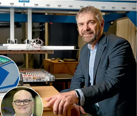  ?? ?? Auckland University Professor Grant Covic, above, leads a team investigat­ing wireless EV charging while Dr Doug Wilson, left, is looking at how drivers can pay for the service.