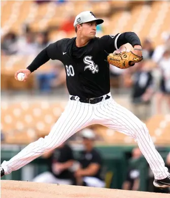  ?? ASHLEY LANDIS/AP ?? White Sox pitching prospect Nick Nastrini, who will make his major-league debut Monday against the Royals, turned in a solid spring training with a 3.77 ERA and 11 strikeouts in 14⅓ innings.