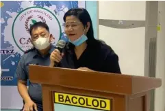  ?? BACOLOD CITY PIO PHOTO ?? BACOLOD CITY Councilor Simplicia Distrito, chairperso­n of the City Council committee on social services, hopes that the city can create more facilities like Balay Silangan to help as many drug dependents as possible▪