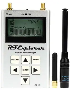  ??  ?? ABOVE The latest RF Explorer, 6G Combo, covers both 2.4GHz and 5GHz bands