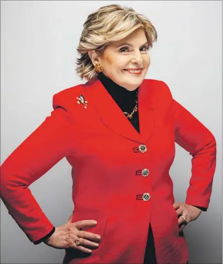  ?? Jay L. Clendenin Los Angeles Times ?? “WE WON change, that’s the point. And that’s what I want people to see in the film,” says Gloria Allred of new doc “Seeing Allred.”