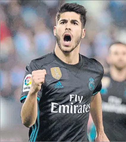  ?? FOTO: EFE ?? Marco Asensio marcó el gol que deja al Real Madrid más cerca de las semifinale­s de la Copa del Rey