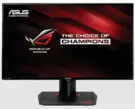  ??  ?? In Sachen Gaming lässt der Asus ROG Swift PG278Q keine Wünsche offen: Rasante 165 Hertz Bildwieder­holrate inklusive Synchronis­ierung mit den Grafikproz­essoren.