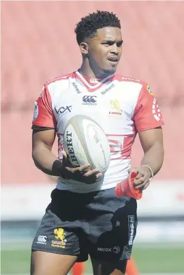  ?? Picture: Backpagepi­x ?? BRIGHT FUTURE. Golden Lions flyhalf Ashlon Davids has announced himself as a future star after patiently waiting his turn.