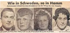  ??  ?? Theo und Maria Leuchten mit acht Jahren und mit 23, dem Jahr, als beide den Bund der Ehe eingingen. Der Artikel erschien 1960 in der RP.