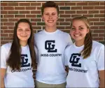  ?? Contribute­d ?? Seniors Taylor Hunley, Ian Goodwin and Gracie O’Neal will be leaders for the Gordon Lee cross country team in 2019. Not pictured is Asia Underwood.
