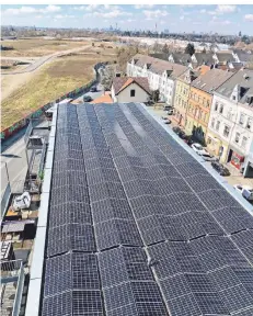  ?? F: INGEL ?? Der Bunker in Gerresheim ist dank Solaranlag­e auf dem Dach des Flachbunke­rs sowie einem Blockheizk­raftwerk im Keller zu 95 Prozent energieaut­ark.