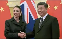  ?? GETTY ?? Jacinda Ardern meets Chinese President Xi Jinping in April last year. We cannot expect our Government to speak out against Chinese aggression if the public it represents appears not to care, says Martin van Beynen.